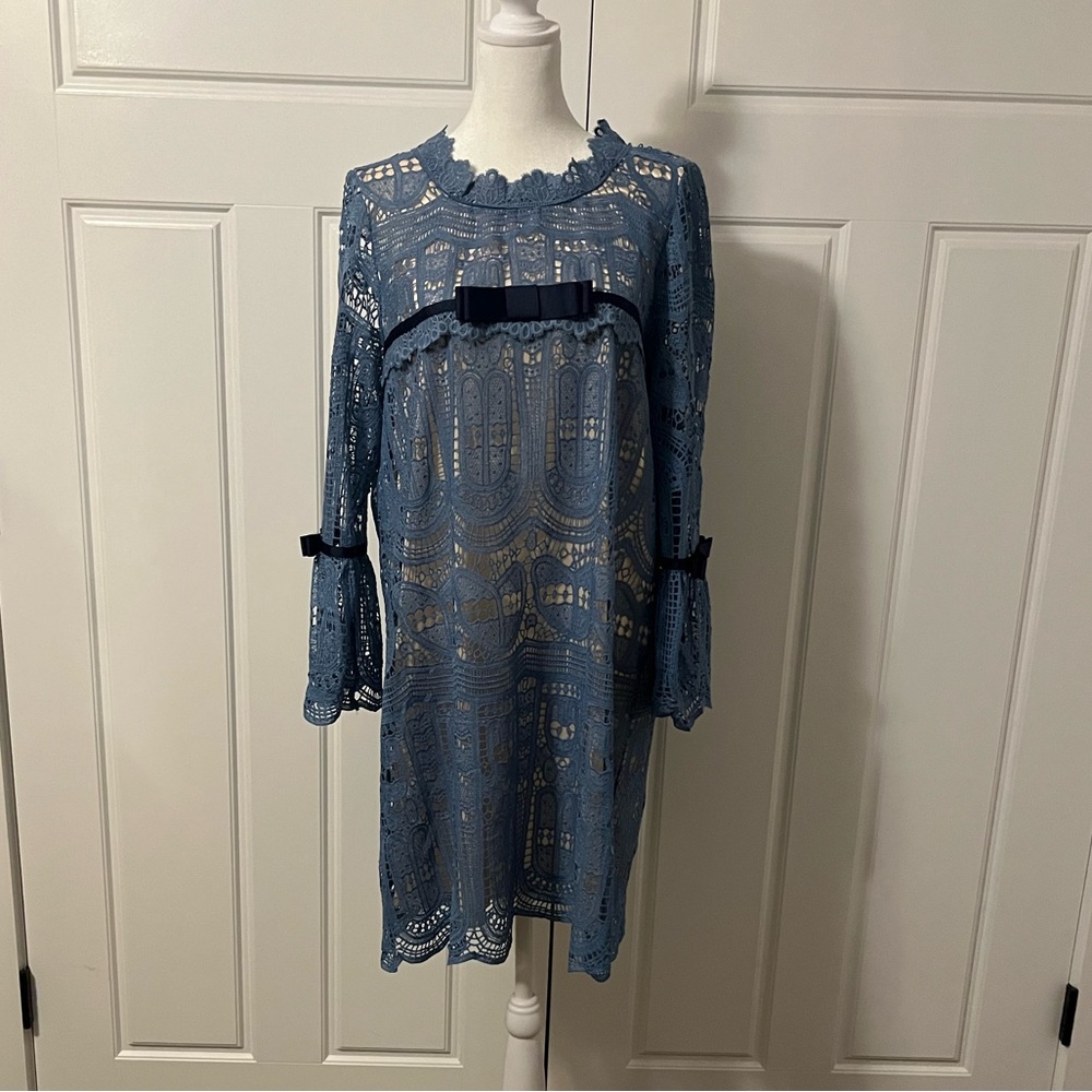 Lili Sidonio Molly Bracken Blue Lace Dress